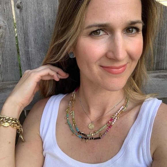 Stella & Dot | Chunky Link Vintage Gold Chain Link Heart Lock Bracelet - Picture 7 of 8